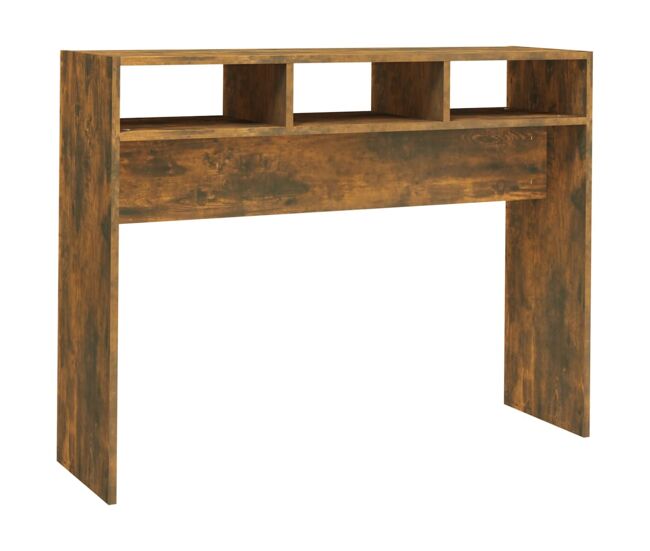 Mesa consola - mesa de entrada madera contrachapada roble ahumado 105x30x80 cm