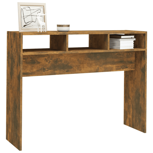 Mesa Consola - Mesa De Entrada 105x30x80 cm derivados de madeira carvalho fumado