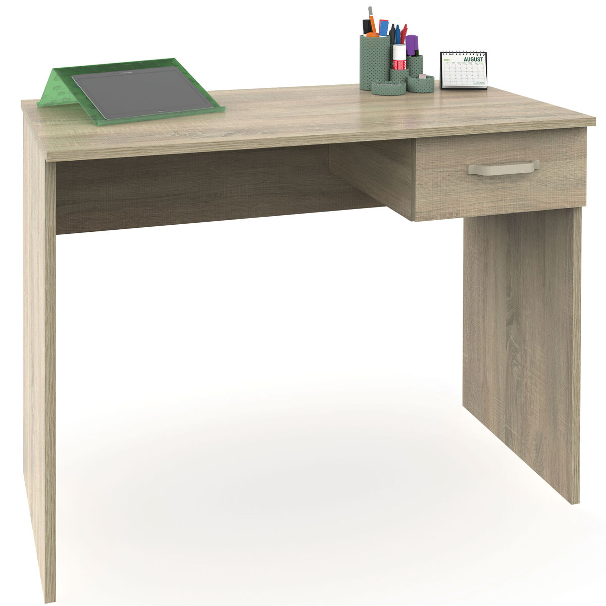 Mesa escritorio ordenador 75x90x50cm, 1 cajón almacenamiento, oficina, habitación juvenil, desk, prakt, madera