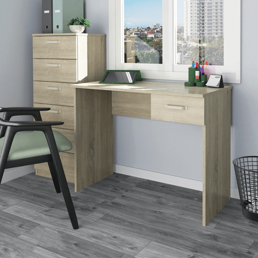 Escrivaninha, Mesa de Computador 75x90x50cm, 1 Gaveta, Escritório, Quarto Juvenil, Prakt, Madera