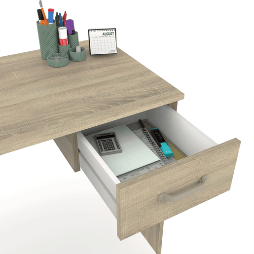 Escrivaninha, Mesa de Computador 75x90x50cm, 1 Gaveta, Escritório, Quarto Juvenil, Prakt, Madera