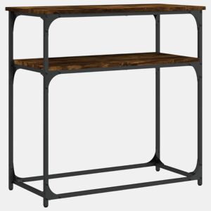Mesa Consola - Mesa De Entrada 75x35,5x75 cm derivados de madeira carvalho fumado