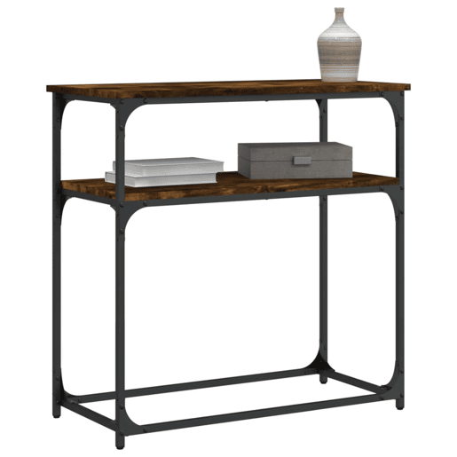 Mesa Consola - Mesa De Entrada 75x35,5x75 cm derivados de madeira carvalho fumado