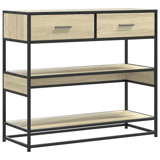 Mesa Consola - Mesa De Entrada 90x35x80 cm derivados de madeira carvalho sonoma