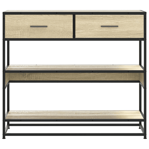 Mesa Consola - Mesa De Entrada 90x35x80 cm derivados de madeira carvalho sonoma