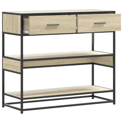 Mesa Consola - Mesa De Entrada 90x35x80 cm derivados de madeira carvalho sonoma