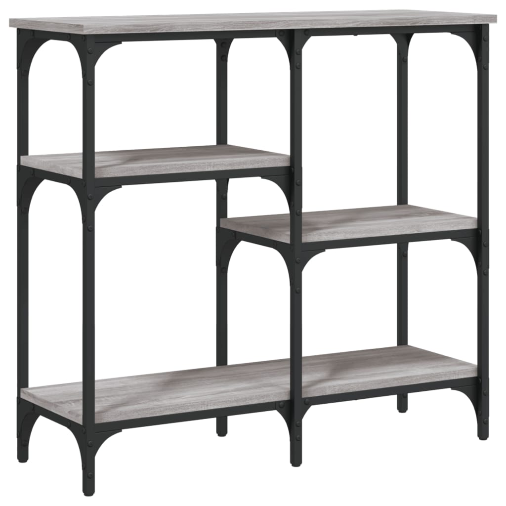 Mesa consola - mesa de entrada madera de ingeniería gris sonoma 80x29x75 cm
