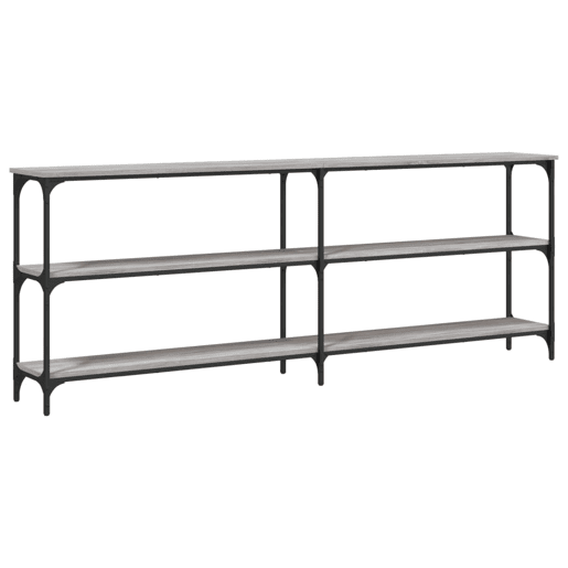Mesa Consola - Mesa De Entrada 200x29x75 cm derivados de madeira cinzento sonoma