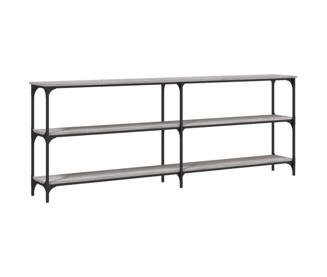 Mesa consola - mesa de entrada madera de ingeniería gris sonoma 200x29x75 cm