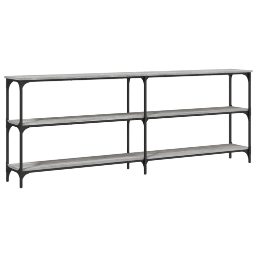 Mesa Consola - Mesa De Entrada 200x29x75 cm derivados de madeira cinzento sonoma