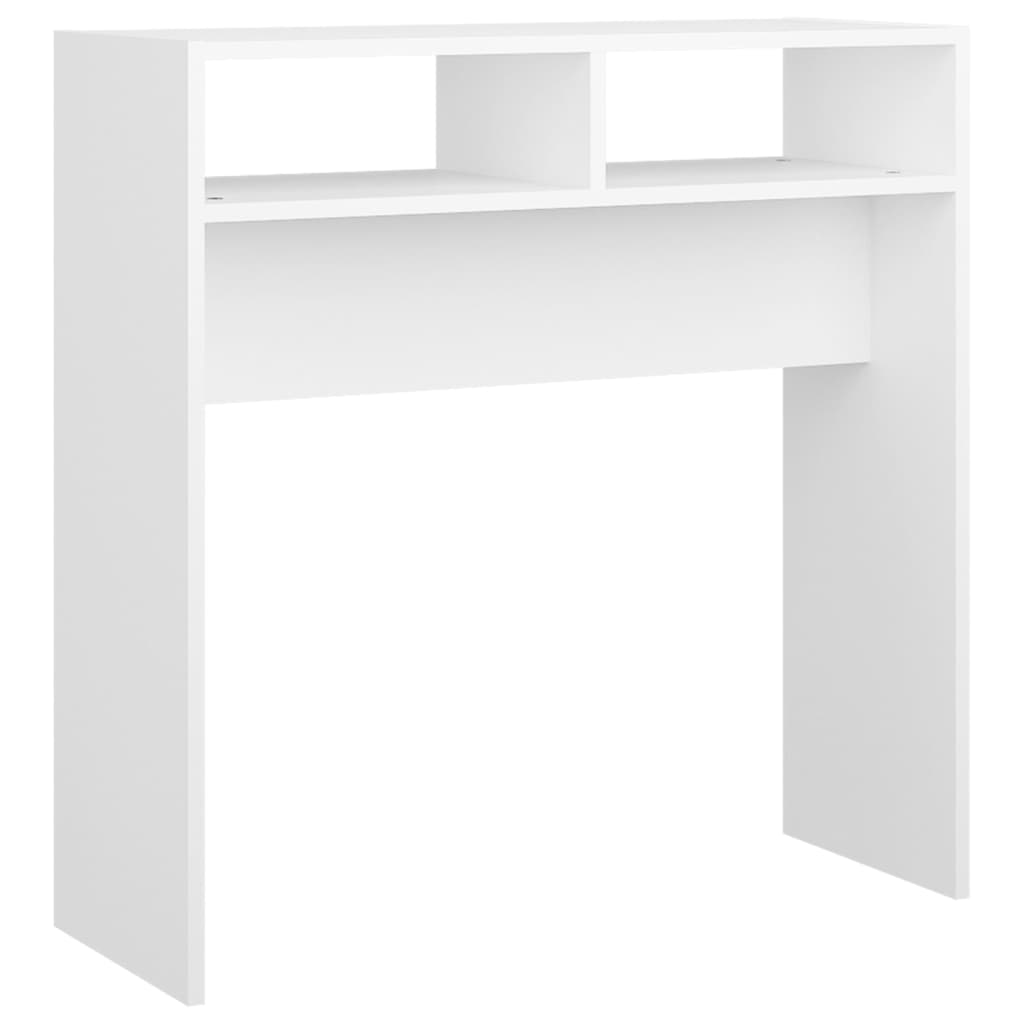 Mesa consola - mesa de entrada madera de ingeniería blanco 78x30x80 cm