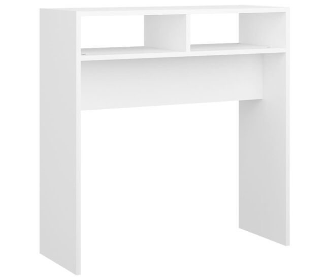 Mesa consola - mesa de entrada madera de ingeniería blanco 78x30x80 cm