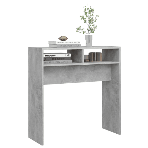 Mesa Consola - Mesa De Entrada 78x30x80 cm derivados de madeira cinzento cimento