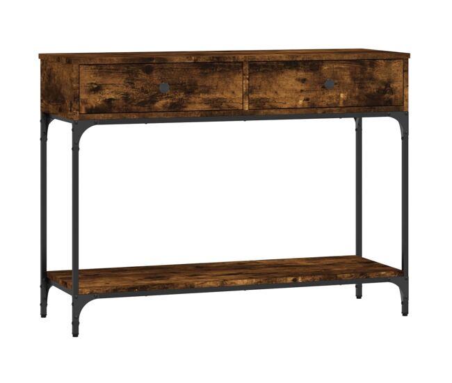 Mesa consola - mesa de entrada madera de ingeniería roble ahumado 100x34,5x75 cm