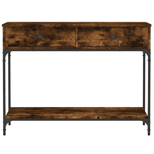 Mesa Consola - Mesa De Entrada 100x34,5x75cm derivados de madeira carvalho fumado