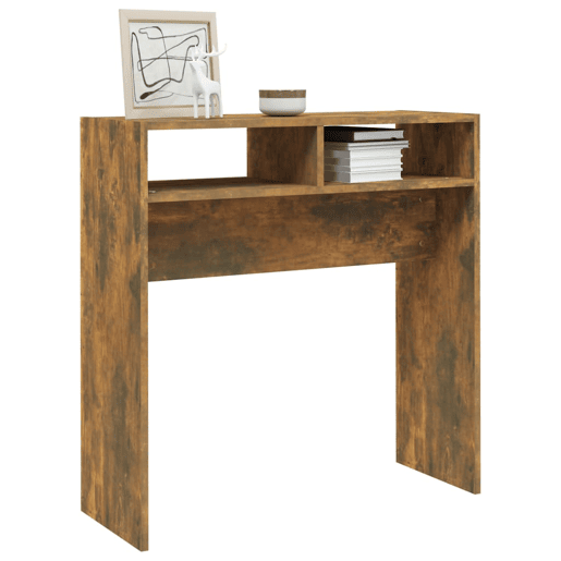 Mesa Consola - Mesa De Entrada 78x30x80 cm derivados de madeira carvalho fumado