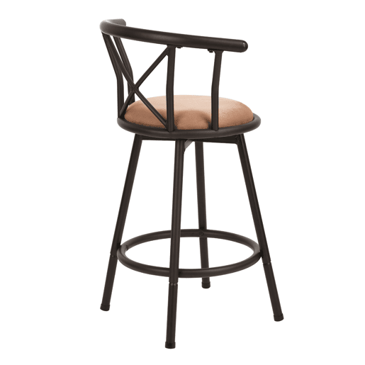 Cadeiras De Bar De Metal E Tecido, Confortáveis E Modernas, Conjunto Com 2 Unidades, Assento Acolchoado E Respaldo Ergonômico, Para Cozinha Ou Bar, Capacidade De Até 120 Kg