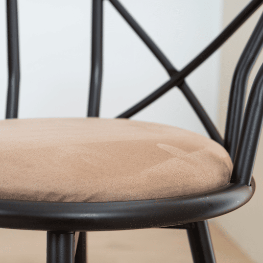 Cadeiras De Bar De Metal E Tecido, Confortáveis E Modernas, Conjunto Com 2 Unidades, Assento Acolchoado E Respaldo Ergonômico, Para Cozinha Ou Bar, Capacidade De Até 120 Kg