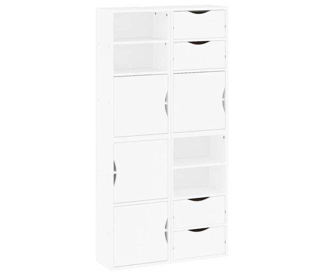 Vidaxl armarios auxiliares 4 uds "odda" blanco 40x24x79 cm