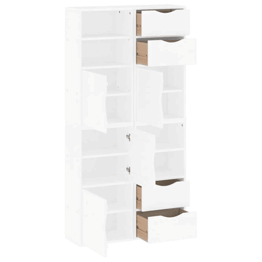 vidaXL Móveis de apoio 4 pcs ODDA pinho de madeira maciça branco vidaXL Móveis de apoio 4 pcs ODDA pinho de madeira maciça branco