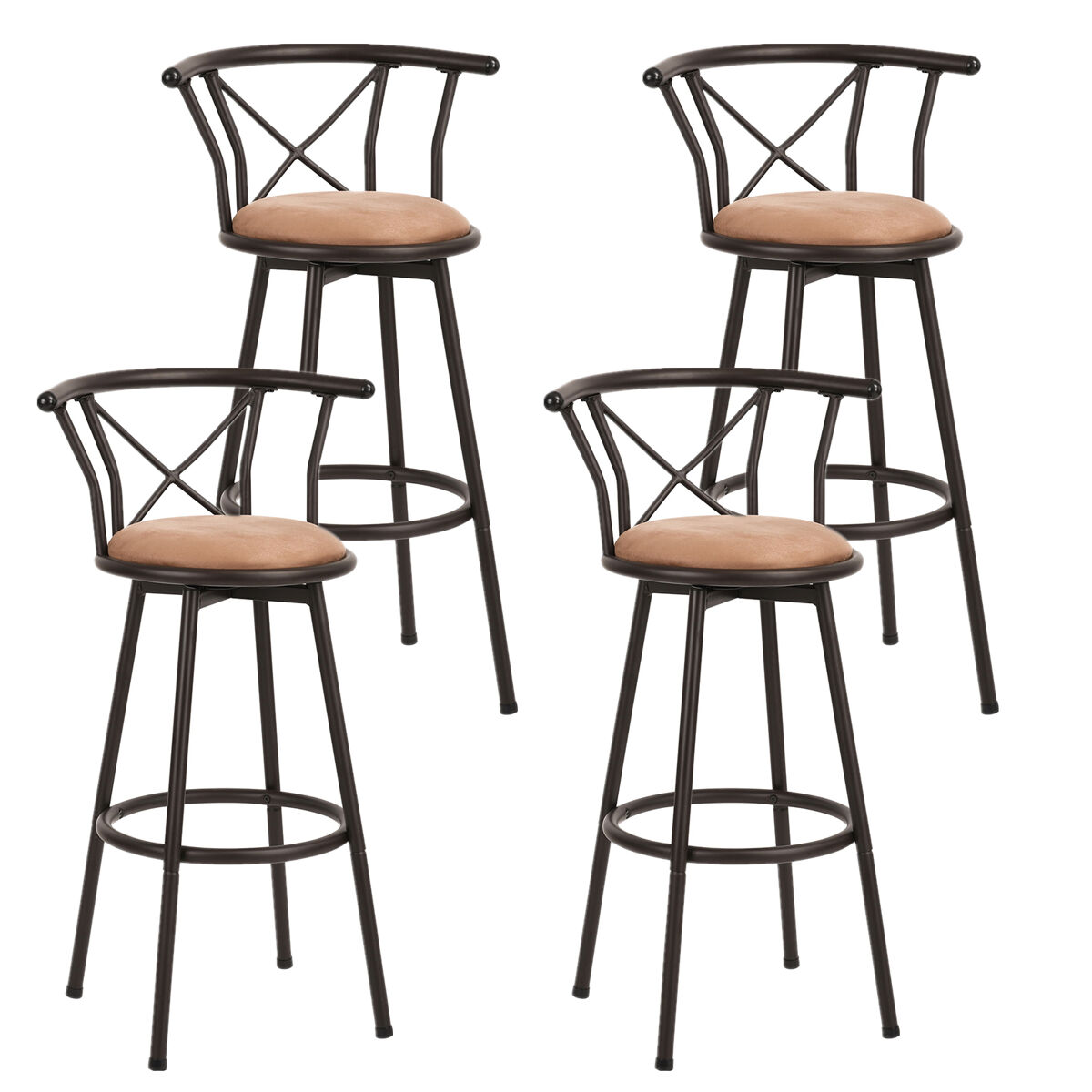 MEUBLES COSY Silla De Bar Alta Con Respaldo