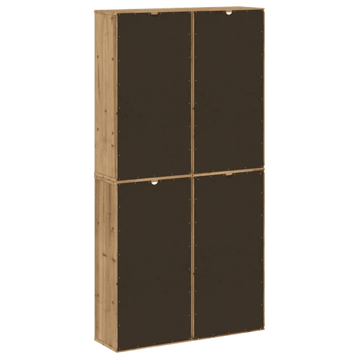vidaXL Móveis de apoio 4 pcs ODDA 40x24x79 cm pinho de madeira maciça