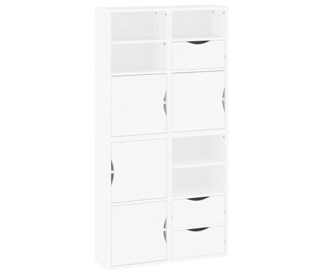 Vidaxl armarios auxiliares 4 uds "odda" blanco 40x24x79 cm
