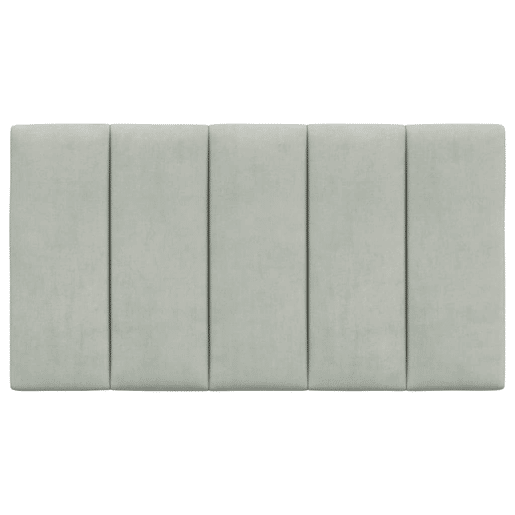 Almofadão de Cabeceira - Cabeceira de cama 90 cm veludo cinzento-claro