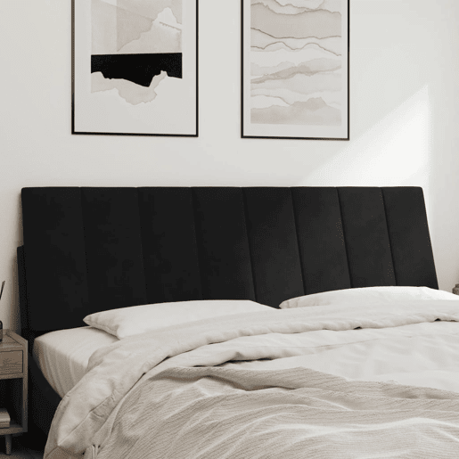 Almofadão de Cabeceira - Cabeceira de cama 160 cm veludo preto