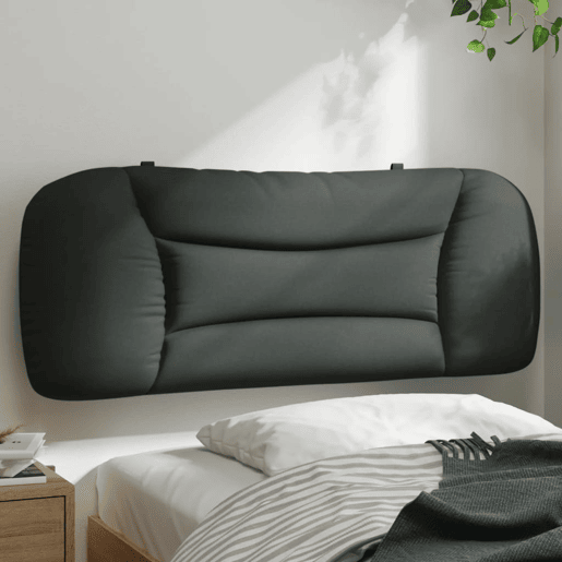 Almofadão de Cabeceira - Cabeceira de cama 100 cm tecido cinzento-escuro