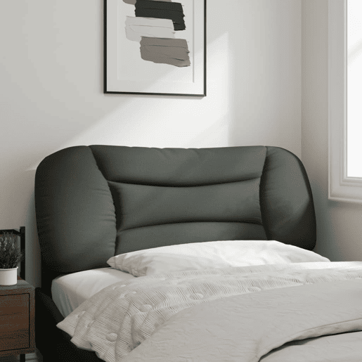 Almofadão de Cabeceira - Cabeceira de cama 100 cm tecido cinzento-escuro