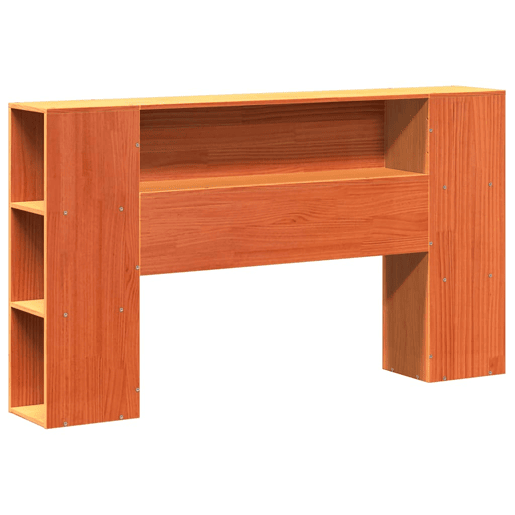 Cabeceira - Cabeceira de cama com arrumação 150 cm pinho maciço castanho-mel