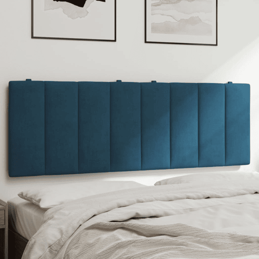 Almofadão de Cabeceira - Cabeceira de cama 140 cm veludo azul