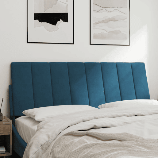 Almofadão de Cabeceira - Cabeceira de cama 140 cm veludo azul