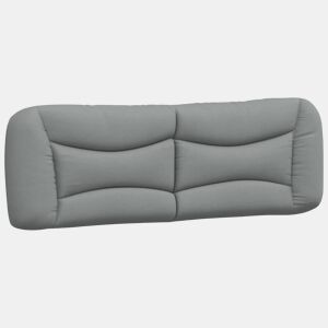 Almofadão de Cabeceira - Cabeceira de cama 160 cm tecido cinzento-claro