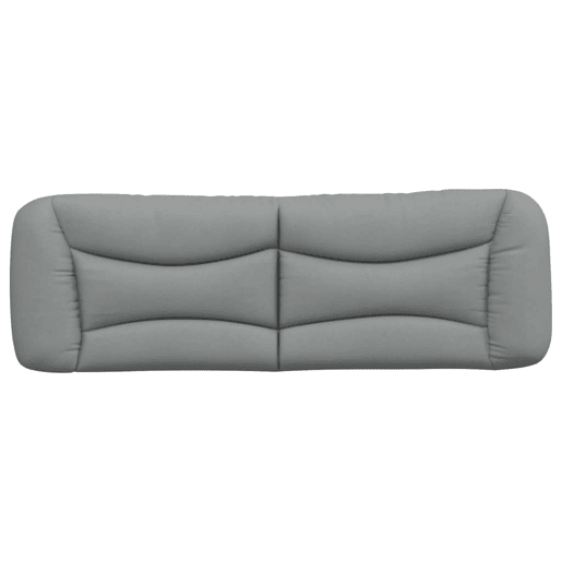 Almofadão de Cabeceira - Cabeceira de cama 160 cm tecido cinzento-claro