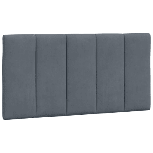 Almofadão de Cabeceira - Cabeceira de cama 100 cm veludo cinzento-escuro