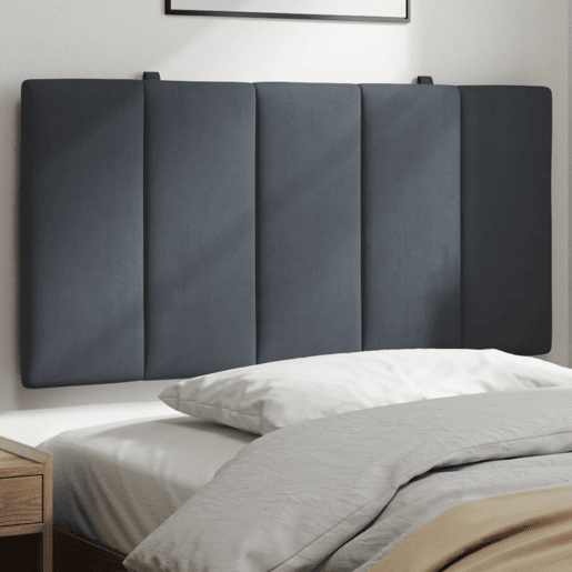Almofadão de Cabeceira - Cabeceira de cama 100 cm veludo cinzento-escuro