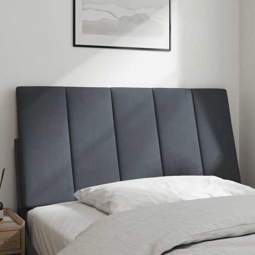 Almofadão de Cabeceira - Cabeceira de cama 100 cm veludo cinzento-escuro