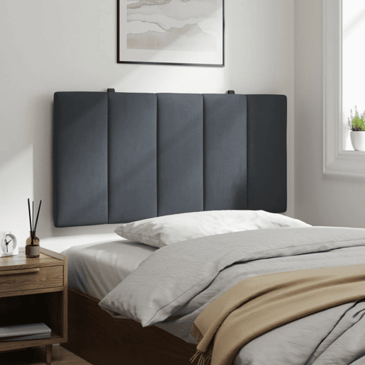 Almofadão de Cabeceira - Cabeceira de cama 100 cm veludo cinzento-escuro