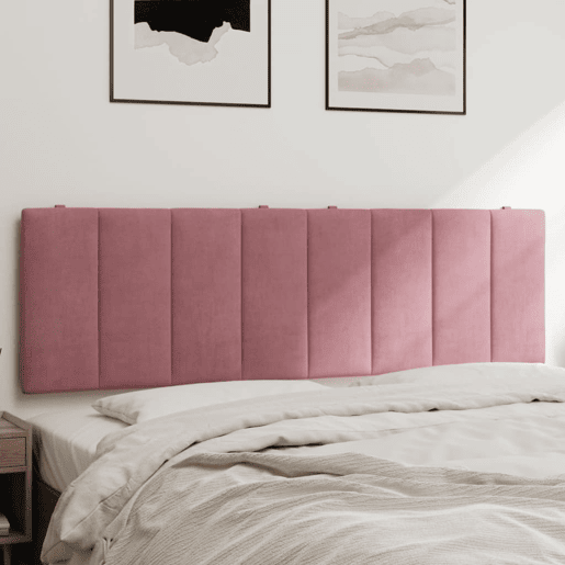 Almofadão de Cabeceira - Cabeceira de cama 160 cm veludo rosa