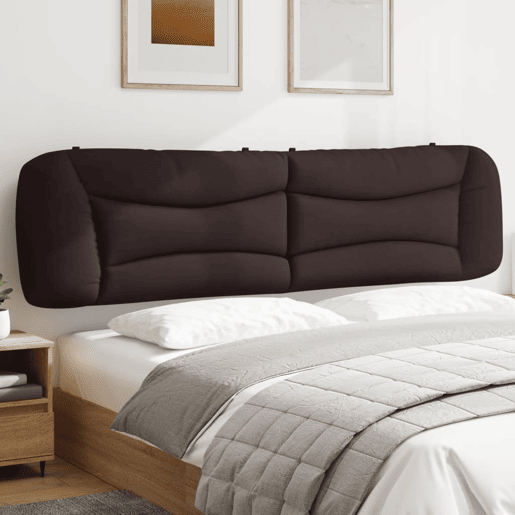 Almofadão de Cabeceira - Cabeceira de cama 200 cm tecido castanho-escuro