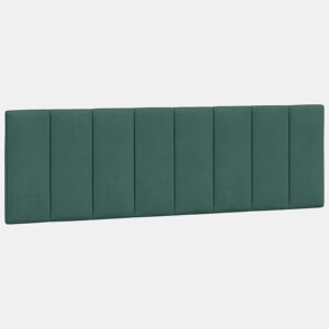 Almofadão de Cabeceira - Cabeceira de cama 160 cm veludo verde-escuro