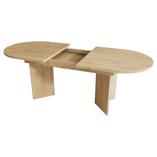 Mesa de jantar extensível oval 120-160máx. cm de mdf,carvalho