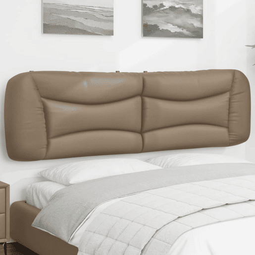 Almofadão de Cabeceira - Cabeceira de cama 180 cm couro artificial cappuccino