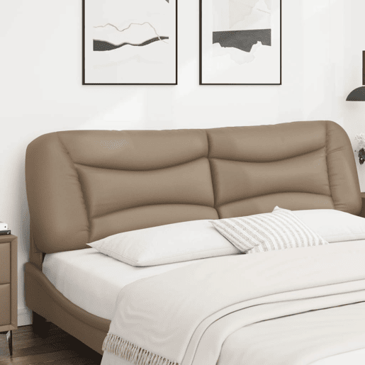 Almofadão de Cabeceira - Cabeceira de cama 180 cm couro artificial cappuccino