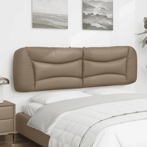 Almofadão de Cabeceira - Cabeceira de cama 180 cm couro artificial cappuccino