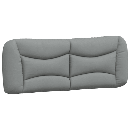 Almofadão de Cabeceira - Cabeceira de cama 120 cm tecido cinzento-claro