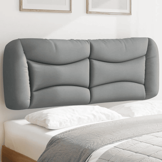 Almofadão de Cabeceira - Cabeceira de cama 120 cm tecido cinzento-claro