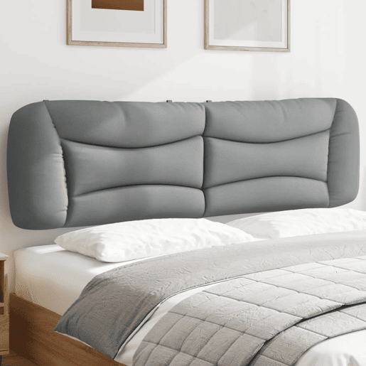 Almofadão de Cabeceira - Cabeceira de cama 180 cm tecido cinzento-claro